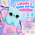 Blue Bunny A5 | Cuaderno de felpa conejito azul